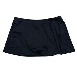 Lands End Black Swim‎ Skirt Size 22W Built in Swimsuit Athletic Skirt NEW